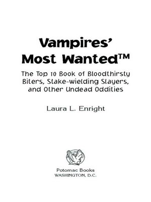 cover image of Vampires' Most Wanted
